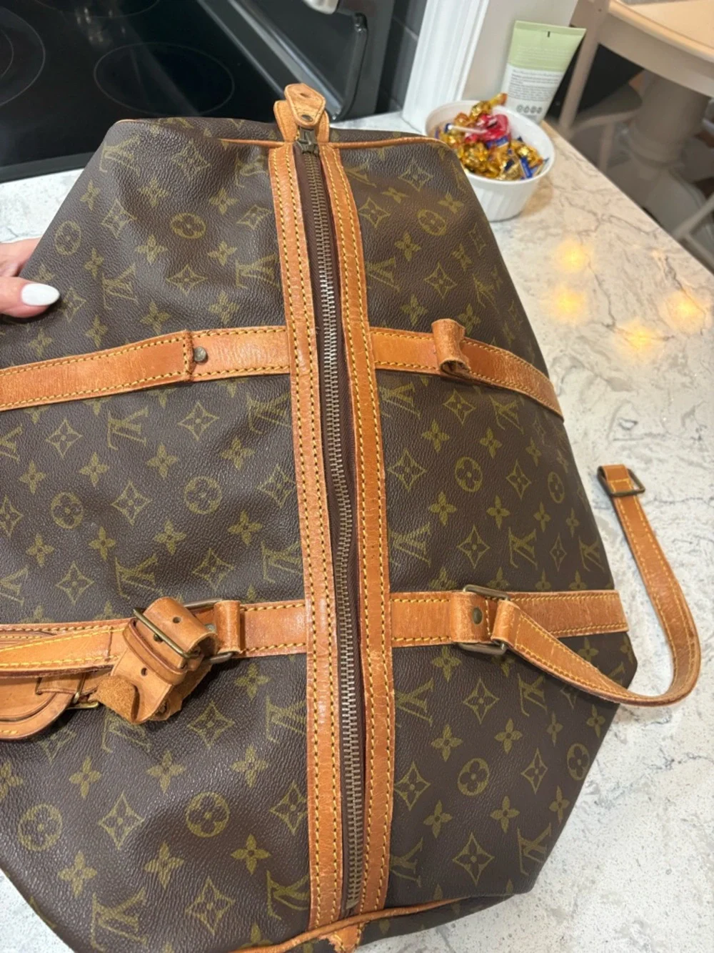 Louis Vuitton project Brown Monogram Canvas Travel KeepAll bag. - Picture 5 of 7